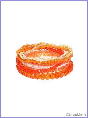 Bohemian Stackable Seed Beaded Bracelets Multilayer Charm Bangle for Women BFF